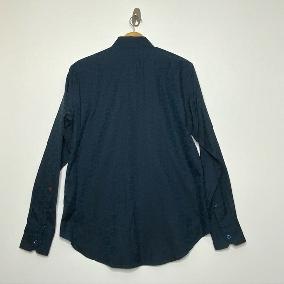 Robert Graham Blue Paisley Patterned Flip Cuff Shirt. Size Small. - Picture 2 of 8